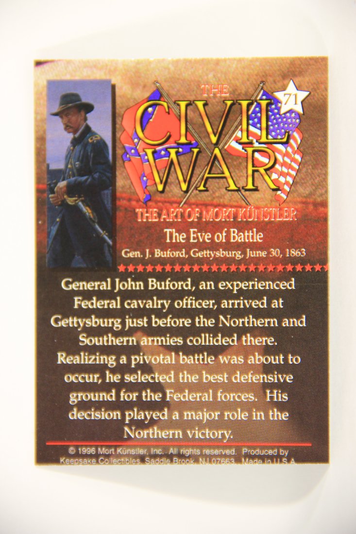 The Civil War The Art Of Mort Künstler 1996 Trading Card #71 The Eve Of Battle L008069