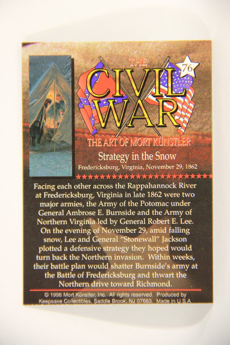 The Civil War The Art Of Mort Künstler 1996 Trading Card #76 Strategy In The Snow L008074