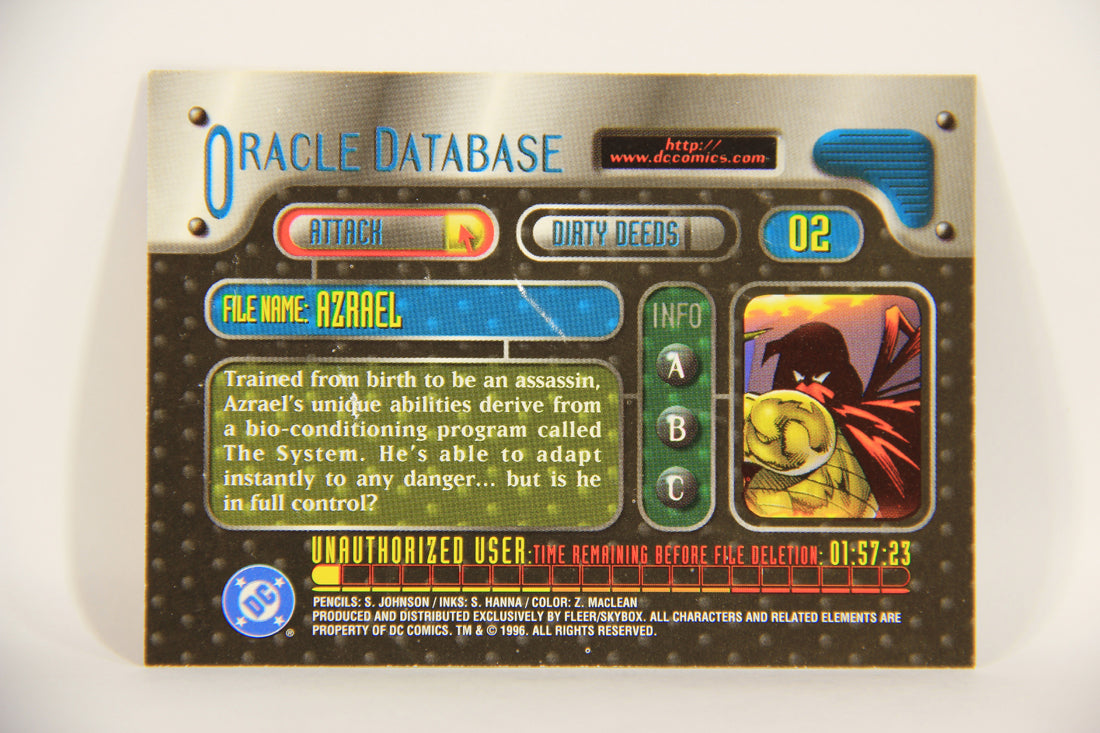 DC Outburst Firepower 1996 Trading Card #2 Azrael Embossed Card L008241