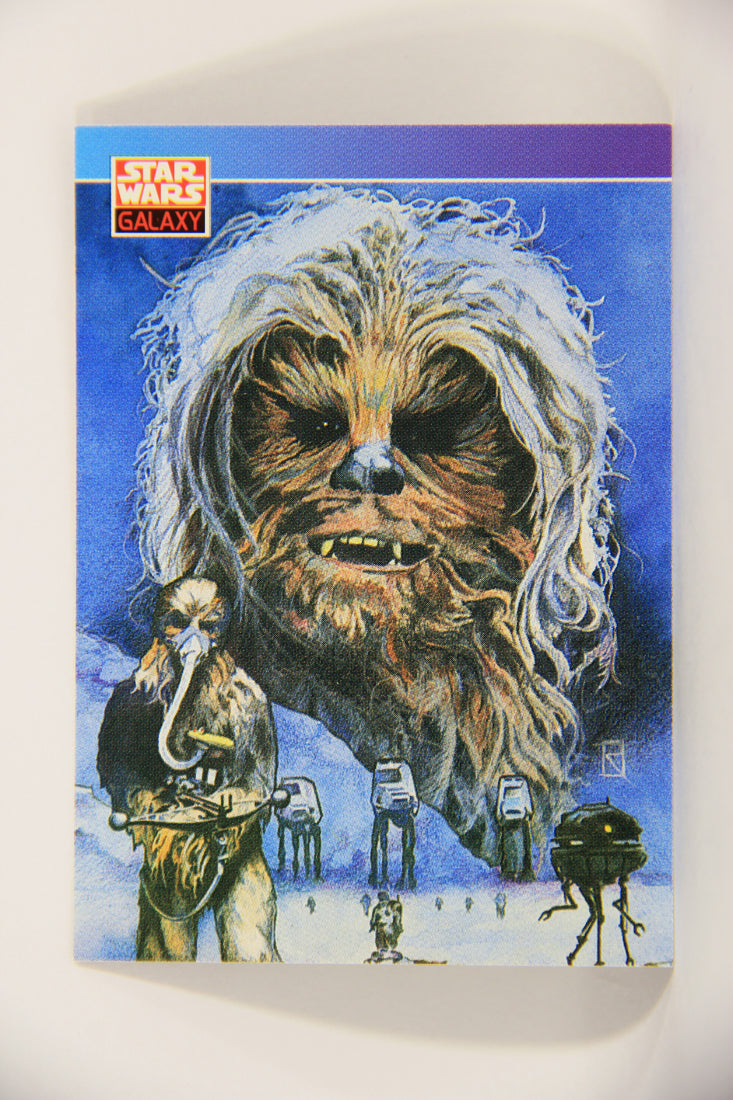 Star Wars Galaxy 1993 Topps Card #135 Chewbacca Hoth Planet Artwork ENG L008253