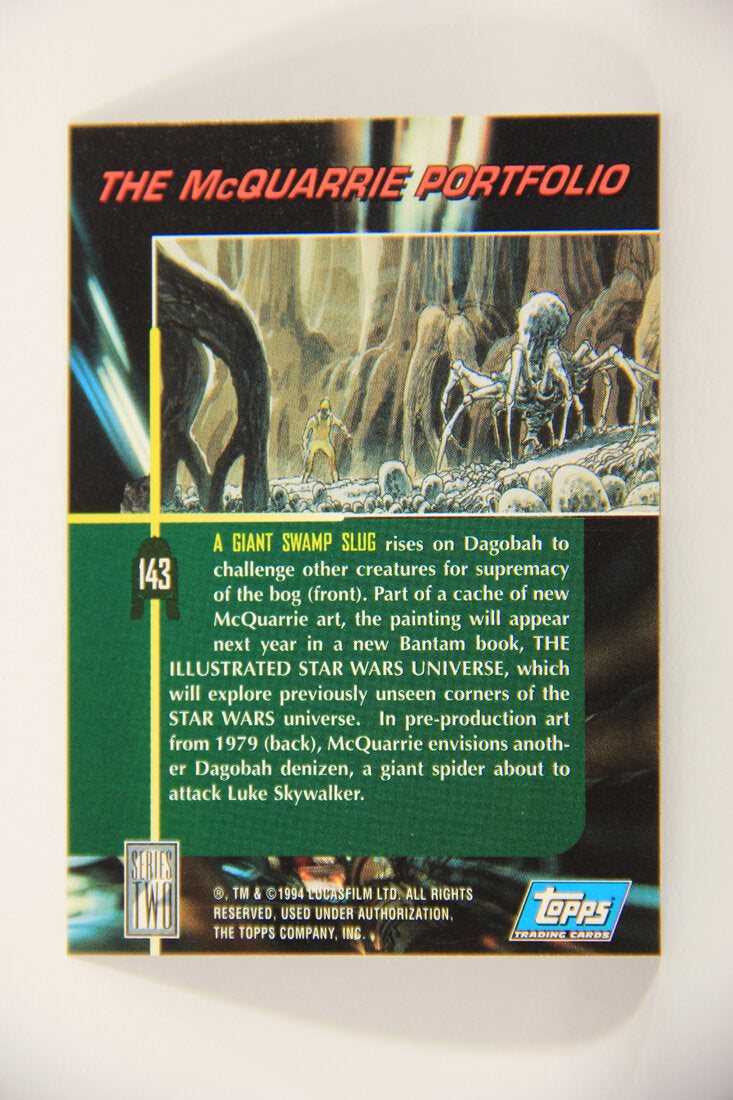 Star Wars Galaxy 1994 Topps Trading Card #143 Giant Swamp Slug Artwork ENG L008256