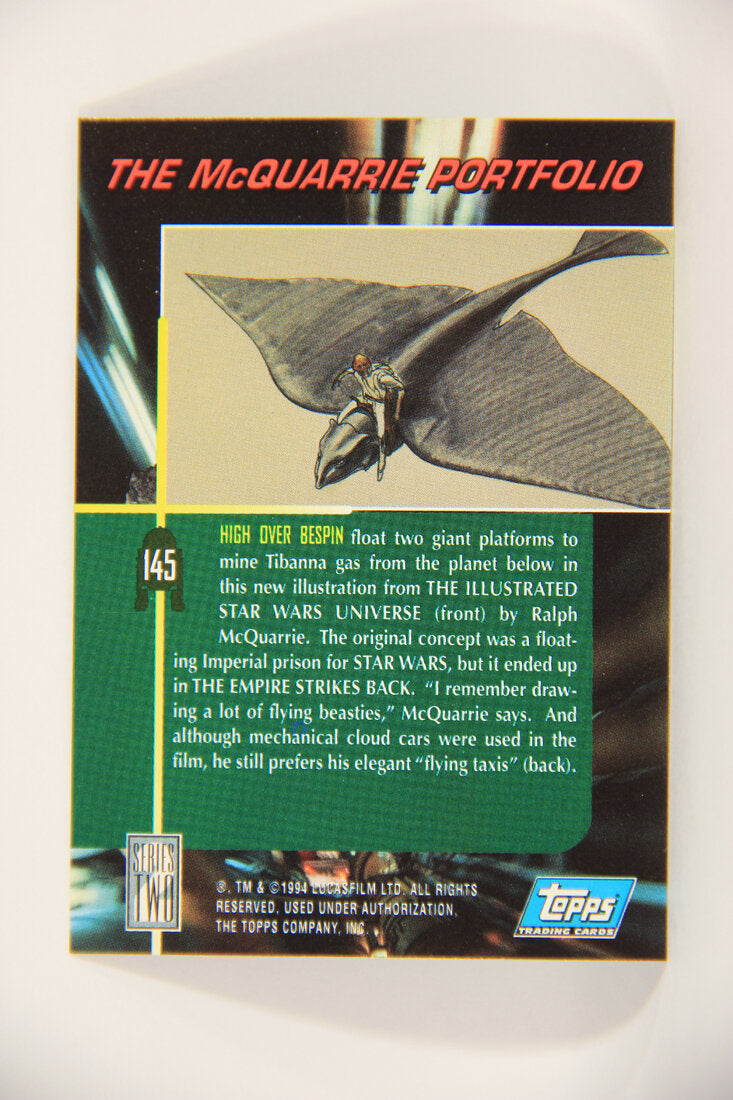 Star Wars Galaxy 1994 Topps Trading Card #145 High Over Bespin Artwork ENG L008258