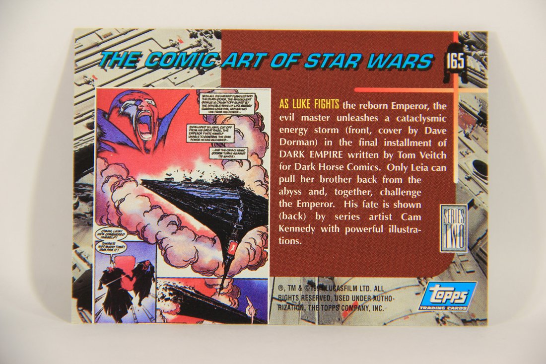 Star Wars Galaxy 1994 Topps Trading Card #165 As Luke Fights Artwork ENG L008278