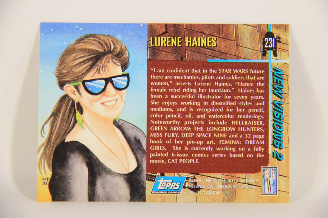 Star Wars Galaxy 1994 Topps Trading Card #231 Female Rebel Riding Tauntaun Artwork ENG L008340