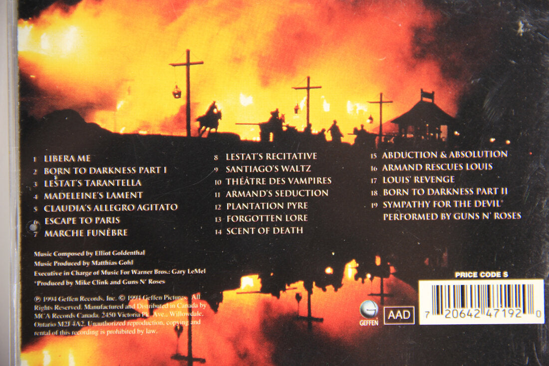 Interview With The Vampire Soundtrack 1994 OST Elliot Goldenthal Canada L008595