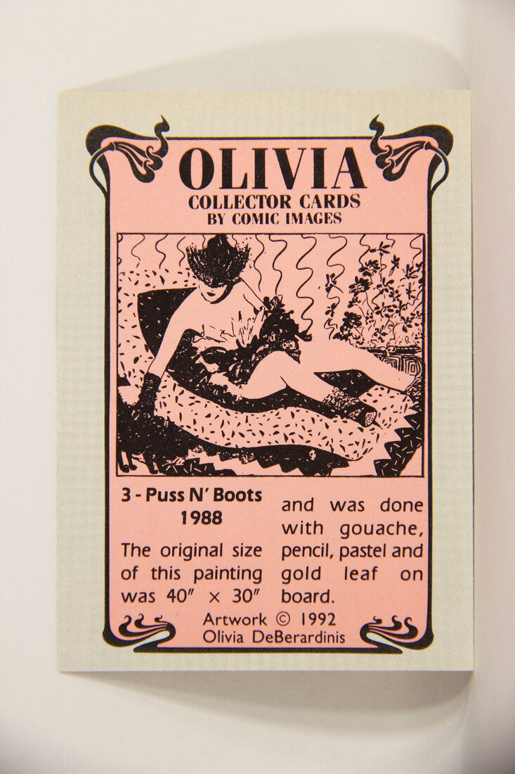 Olivia De Berardinis 1992 Trading Card #3 Puss N' Boots 1988 ENG Pin-Up Art L008642
