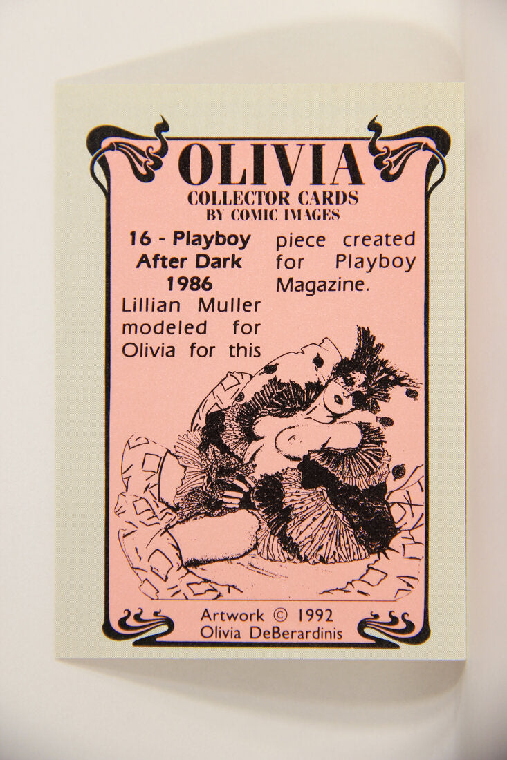 Olivia De Berardinis 1992 Trading Card #16 Playboy After Dark 1986 ENG Pin-Up Art L008655