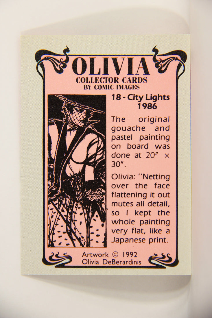 Olivia De Berardinis 1992 Trading Card #18 City Lights 1986 ENG Pin-Up Art L008657