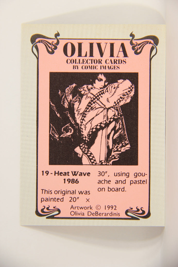 Olivia De Berardinis 1992 Trading Card #19 Heat Wave 1986 ENG Pin-Up Art L008658