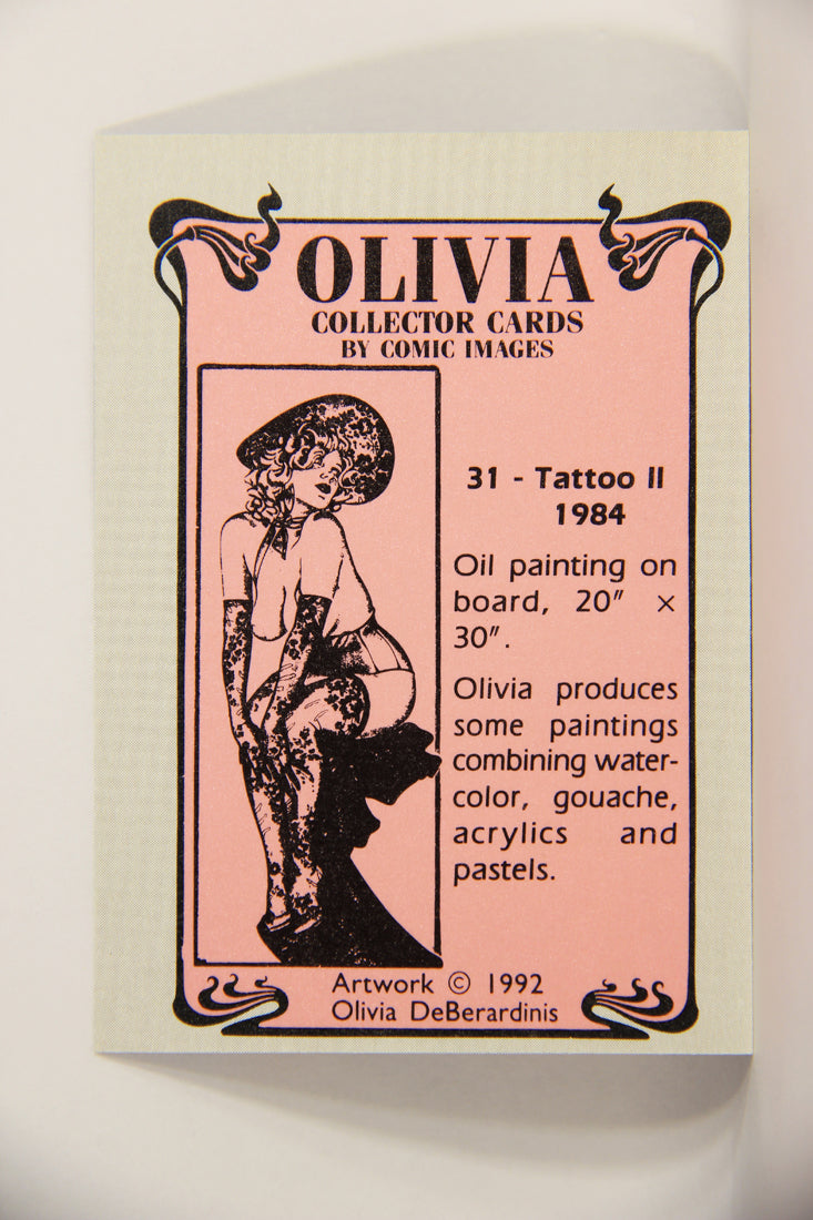 Olivia De Berardinis 1992 Trading Card #31 Tatoo II 1984 ENG Pin-Up Art L008670