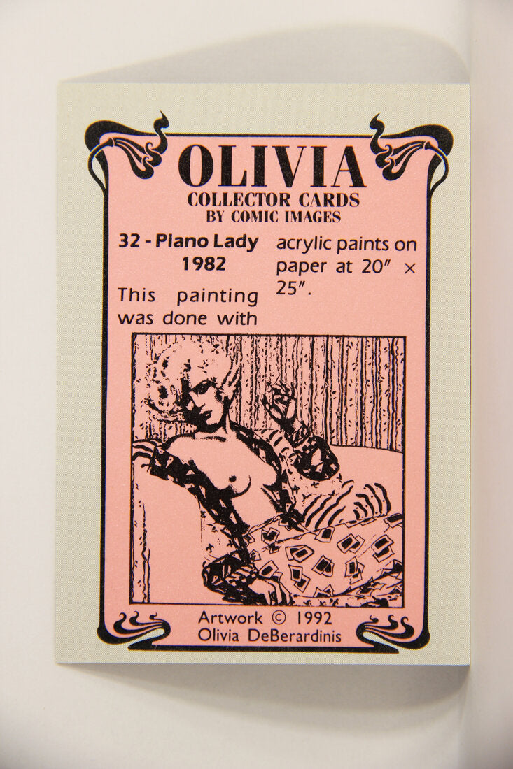 Olivia De Berardinis 1992 Trading Card #32 Piano Lady 1982 ENG Pin-Up Art L008671