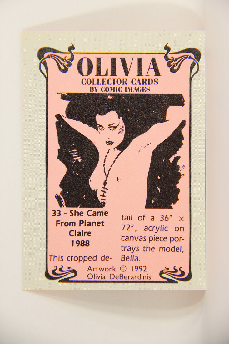 Olivia De Berardinis 1992 Trading Card #33 She Came From Planet Claire ENG Pin-Up Art L008672