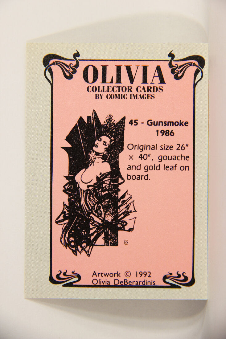 Olivia De Berardinis 1992 Trading Card #45 Gunsmoke 1986 ENG Pin-Up Art L008684