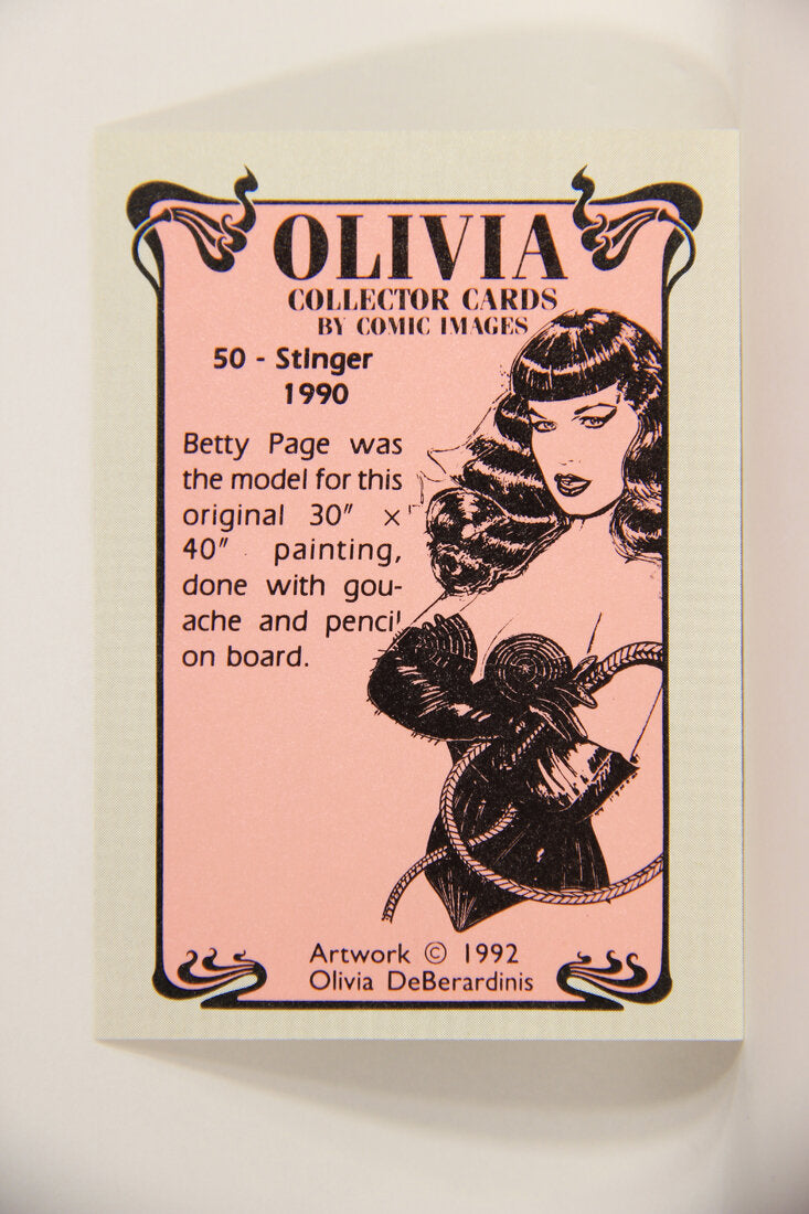 Olivia De Berardinis 1992 Trading Card #50 Stinger 1990 ENG Pin-Up Art L008689