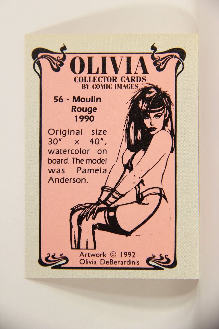 Olivia De Berardinis 1992 Trading Card #56 Moulin Rouge 1990 ENG Pin-Up Art Pamela Anderson L008695