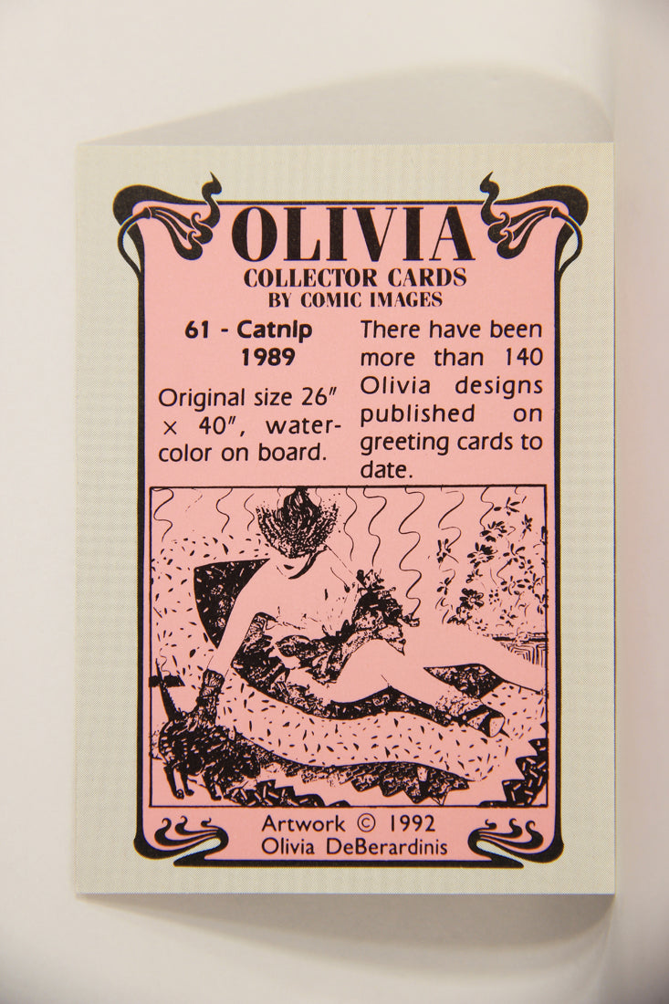 Olivia De Berardinis 1992 Trading Card #61 Catnip 1989 ENG Pin-Up Art L008700