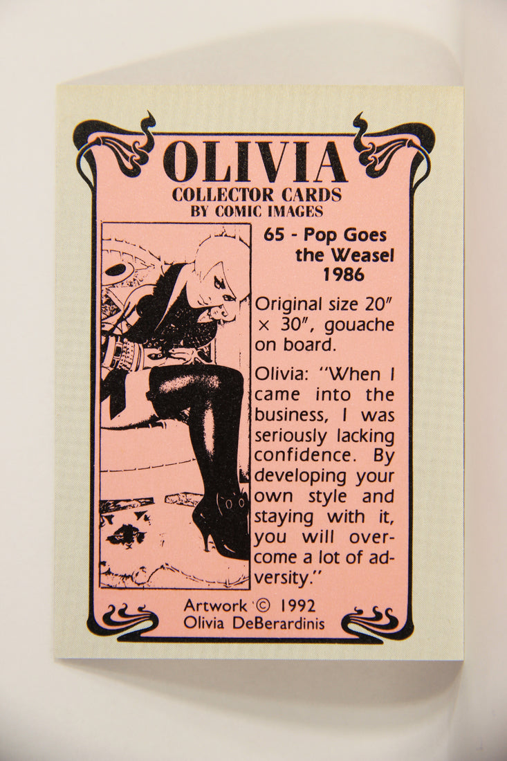 Olivia De Berardinis 1992 Trading Card #65 Pop Goes The Weasel 1986 ENG Pin-Up Art L008704