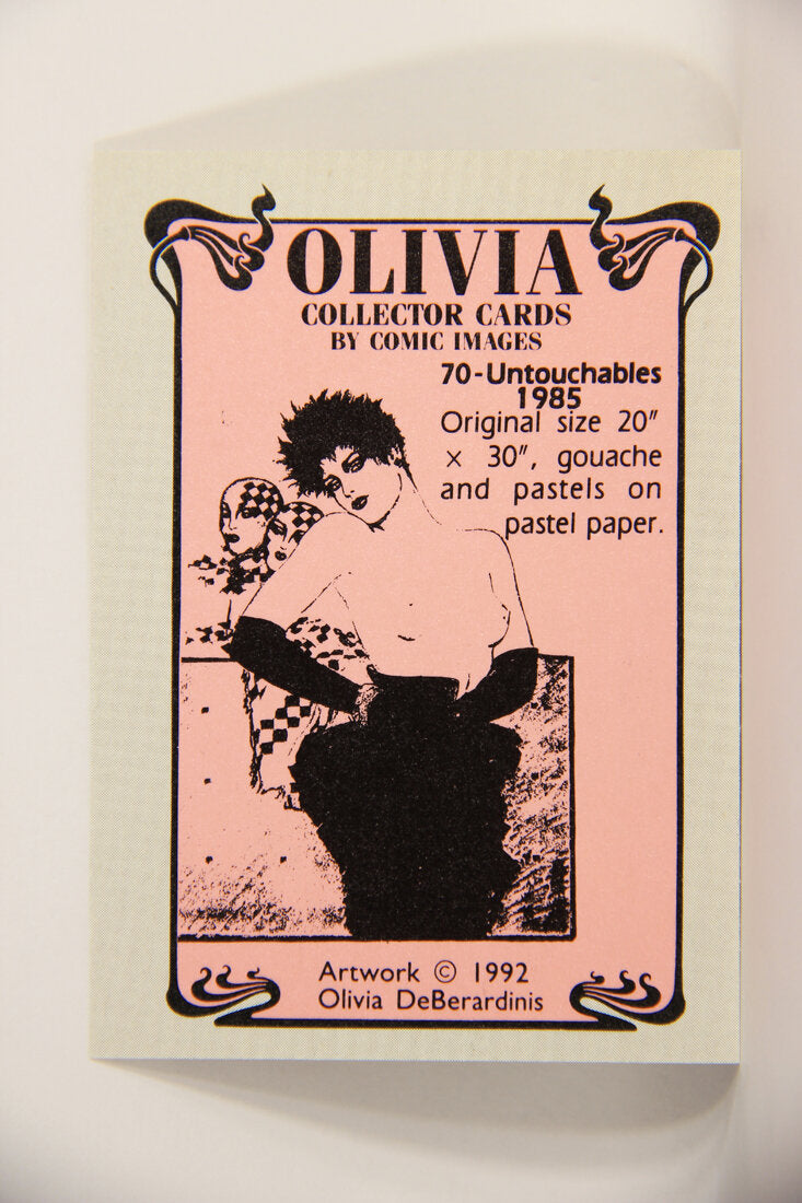 Olivia De Berardinis 1992 Trading Card #70 Untouchables 1985 ENG Pin-Up Art L008709