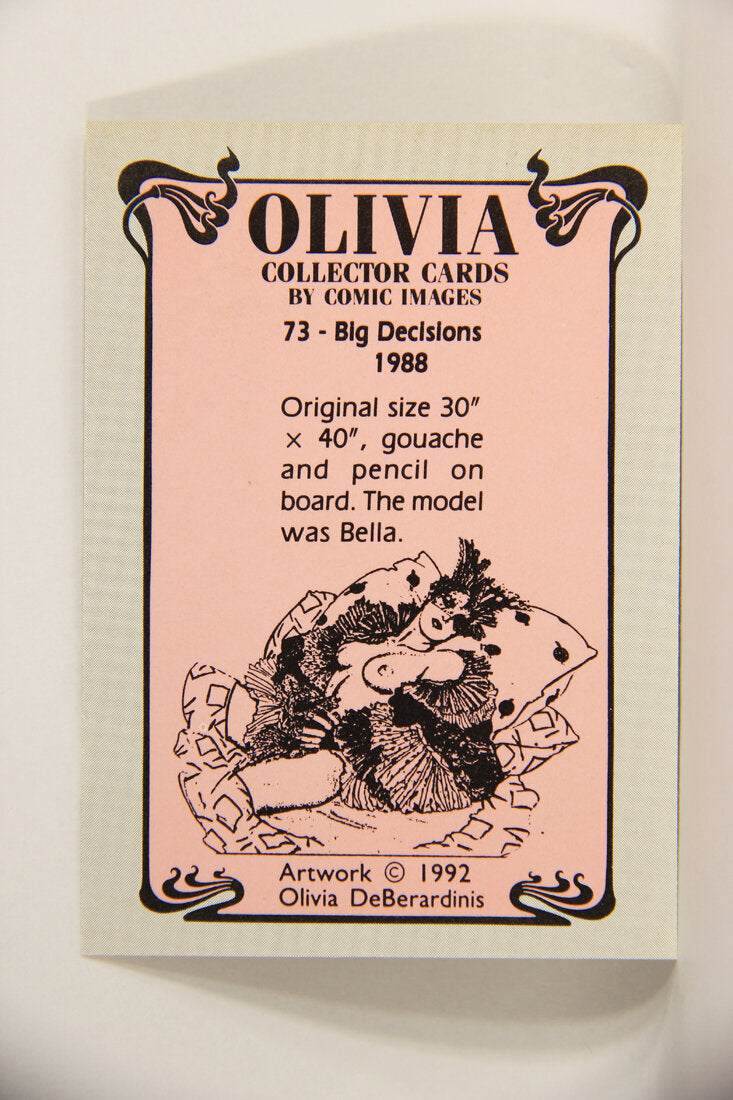 Olivia De Berardinis 1992 Trading Card #73 Big Decisions 1988 ENG Pin-Up Art L008712