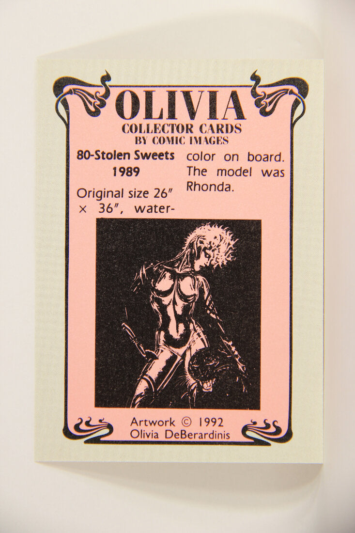 Olivia De Berardinis 1992 Trading Card #80 Stolen Sweets 1989 ENG Pin-Up Art L008719