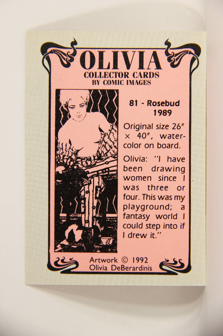 Olivia De Berardinis 1992 Trading Card #81 Rosebud 1989 ENG Pin-Up Art L008720