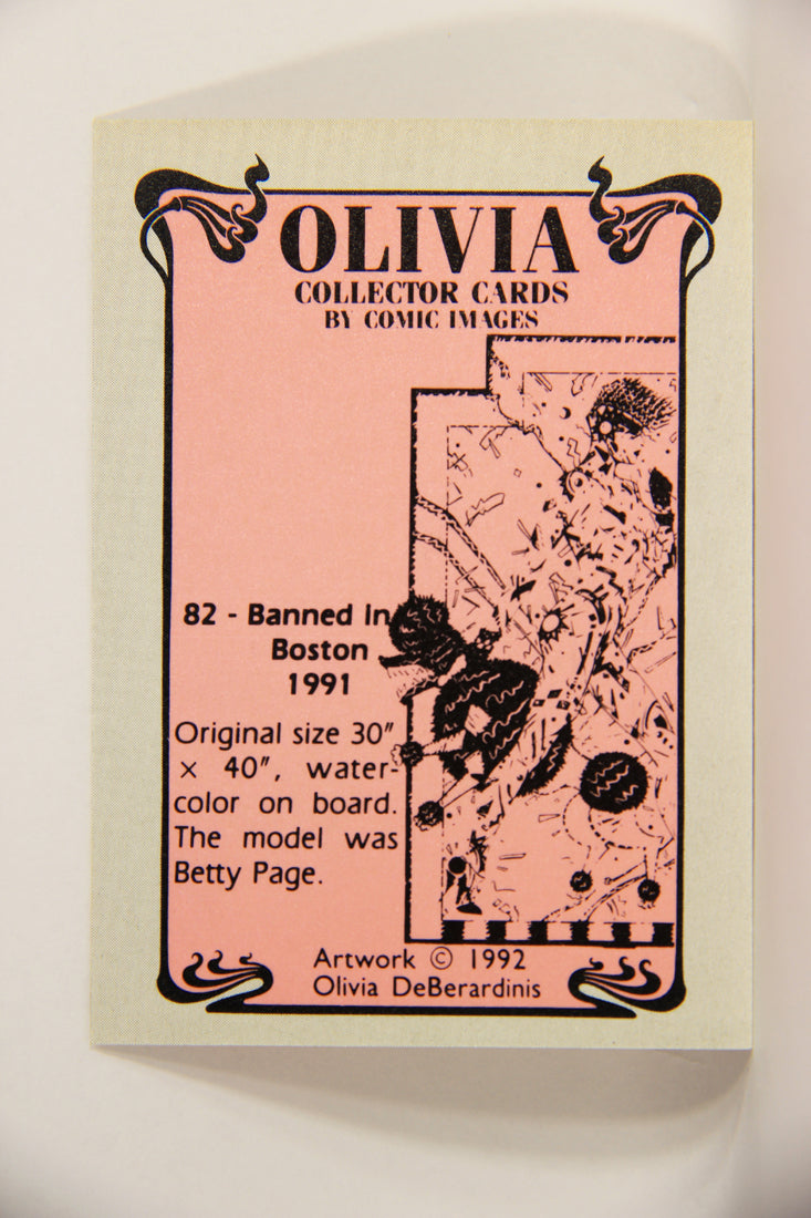Olivia De Berardinis 1992 Trading Card #82 Banned In Boston 1991 ENG Pin-Up Art L008721