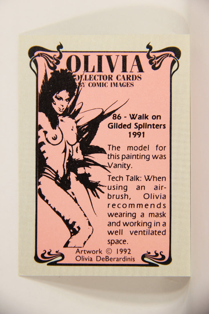 Olivia De Berardinis 1992 Trading Card #86 Walk On Gilded Splinters 1991 ENG Pin-Up Art L008725