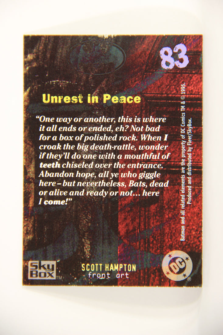 Batman Master Series 1995 Trading Card #83 Unrest In Peace ENG L008812