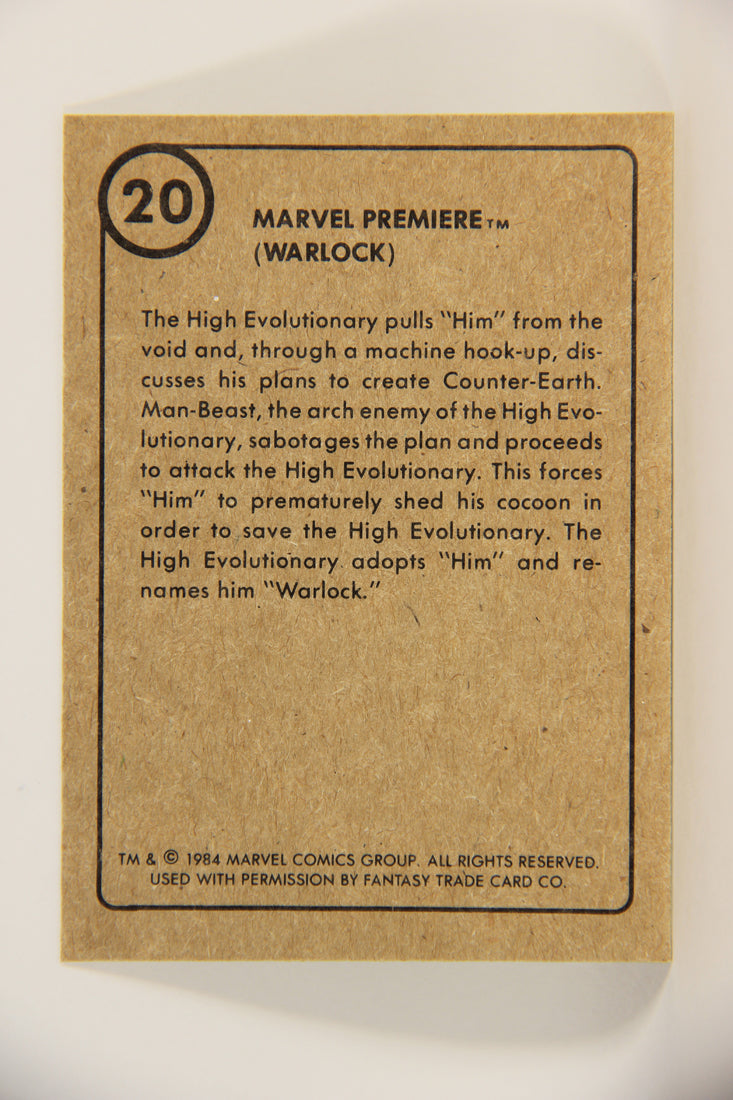 Marvel Superheroes First Issue Covers 1984 Card #20 Marvel Premiere Warlock ENG L009005