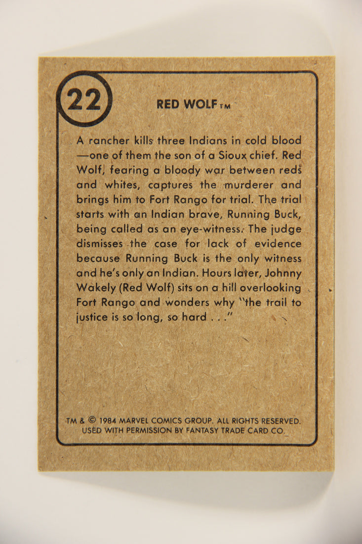 Marvel Superheroes First Issue Covers 1984 Trading Card #22 Red Wolf ENG L009007