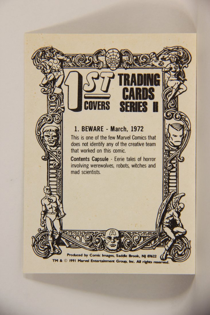 Marvel Superheroes First Issue Covers 1991 Trading Card #1 Beware ENG L009046