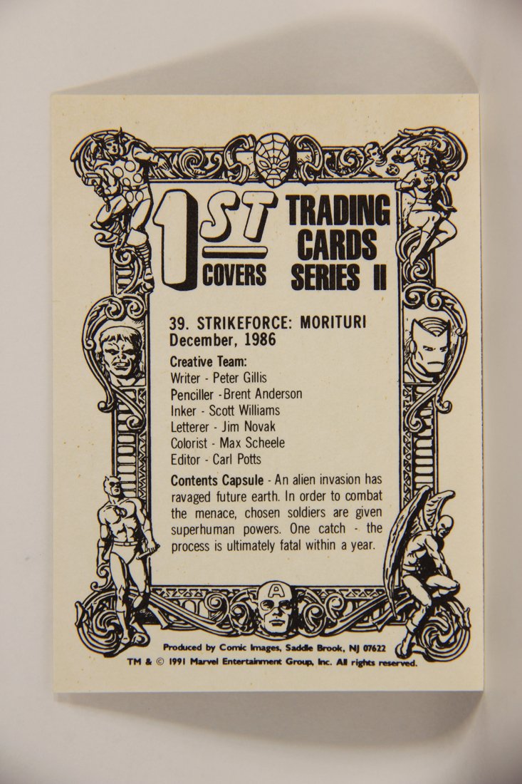 Marvel Superheroes First Issue Covers 1991 Trading Card #39 Strikeforce Morituri ENG L009084