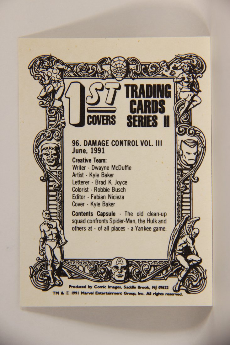 Marvel Superheroes First Issue Covers 1991 Trading Card #96 Damage Control Vol. III ENG L009141