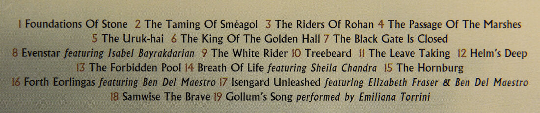 The Lord Of The Ring 2 The Two Towers Soundtrack 2002 OST Howard Shore Canada L009270