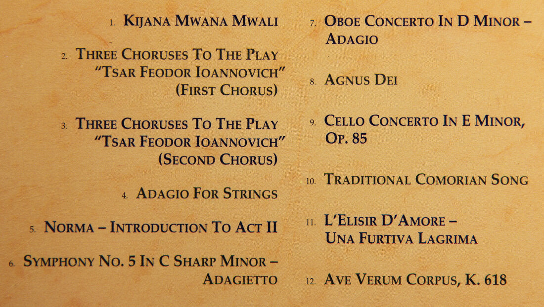 Lorenzo's Oil Soundtrack 1993 OST Various Artists Canada L009273