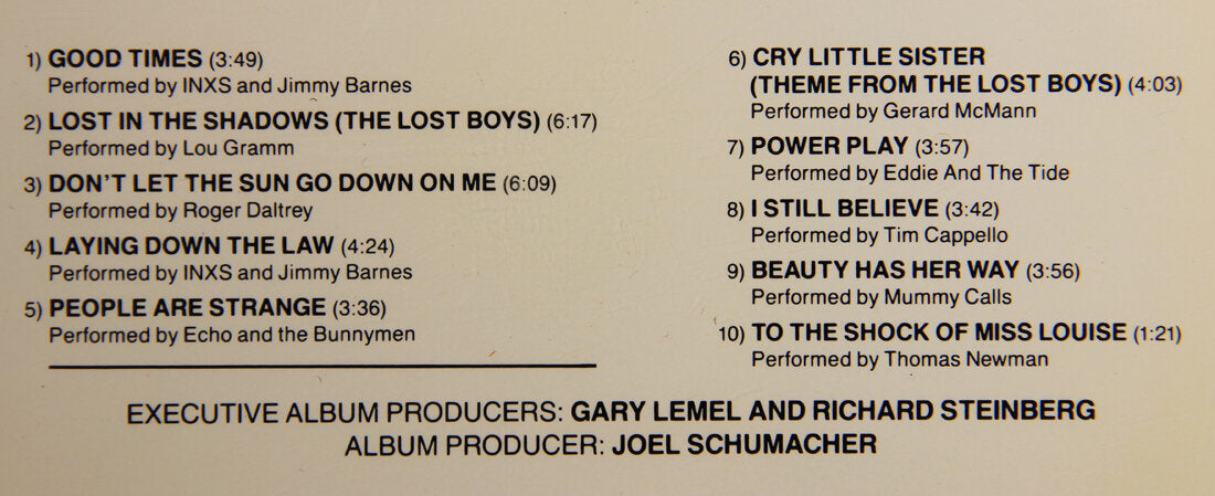 The Lost Boys Soundtrack 1993 OST Thomas Newman And Various Artists Canada L009274