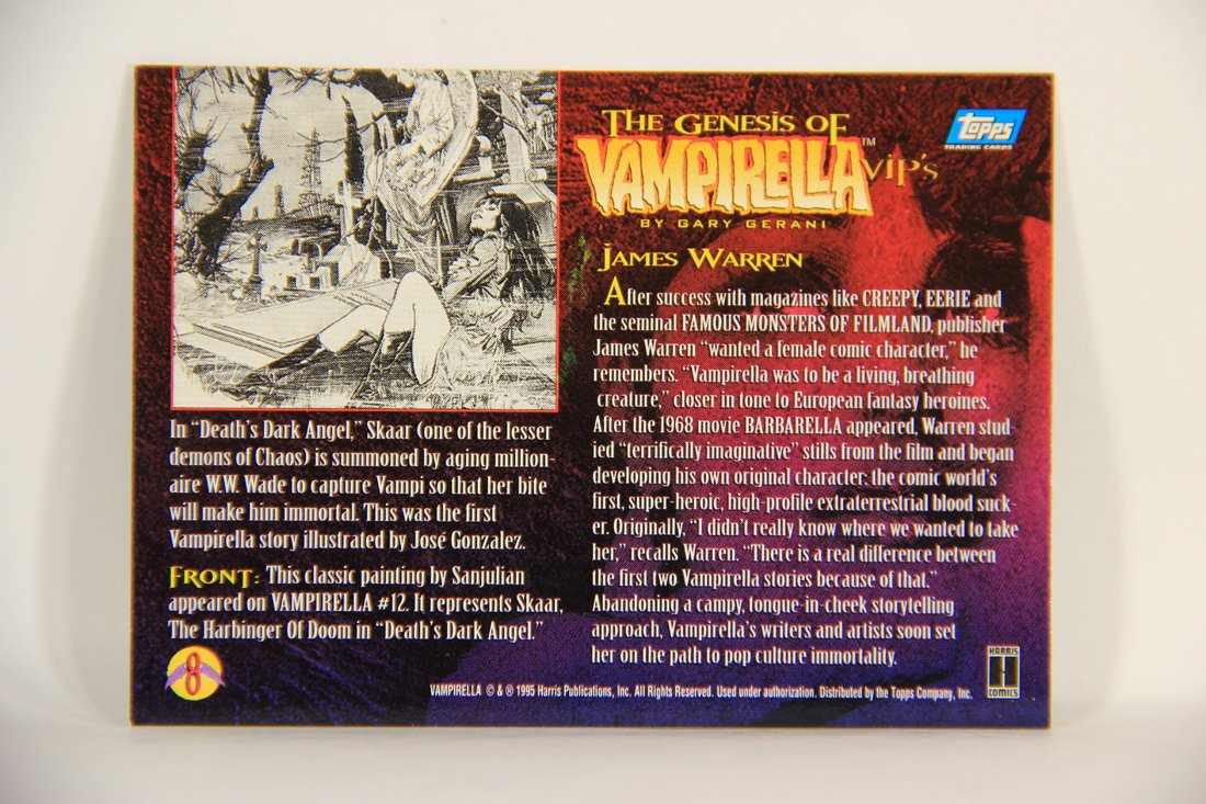 Vampirella 1995 Topps Trading Card #8 Death's Dark Angel ENG L009331