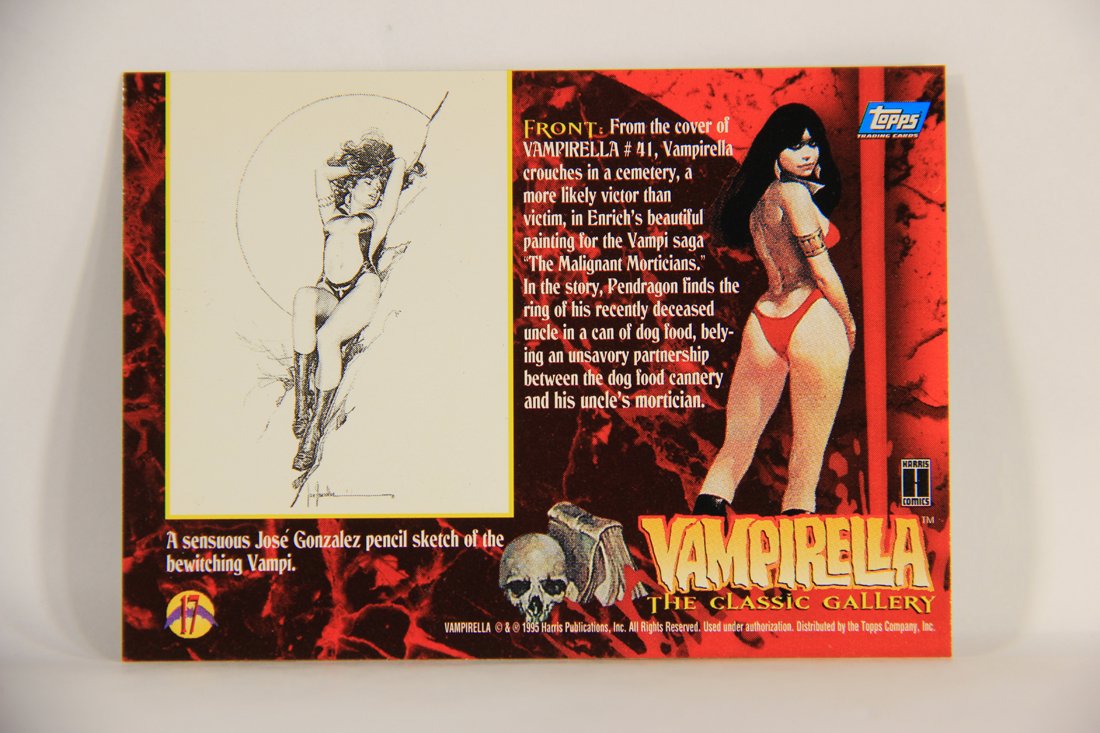 Vampirella 1995 Topps Trading Card #17 Vampirella Crouches In Cemetery ENG L009340