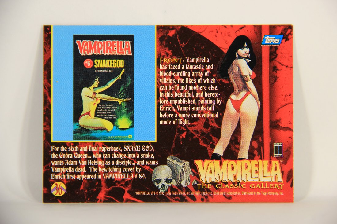 Vampirella 1995 Topps Trading Card #36 Unpublished Painting By Enrich ENG L009359