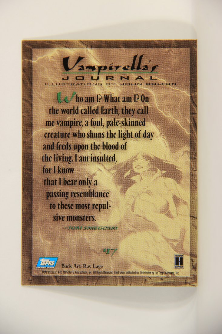 Vampirella 1995 Topps Trading Card #47 Who Am I What Am I ENG L009370