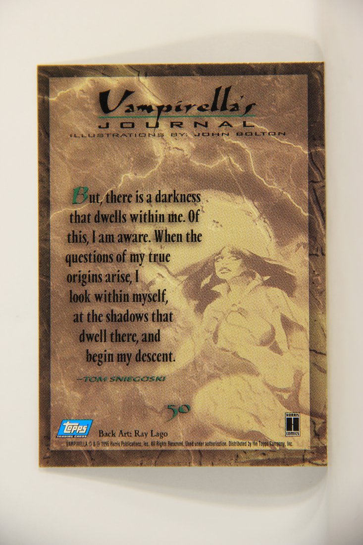 Vampirella 1995 Topps Trading Card #50 Darkness Dwells Within Me ENG L009373