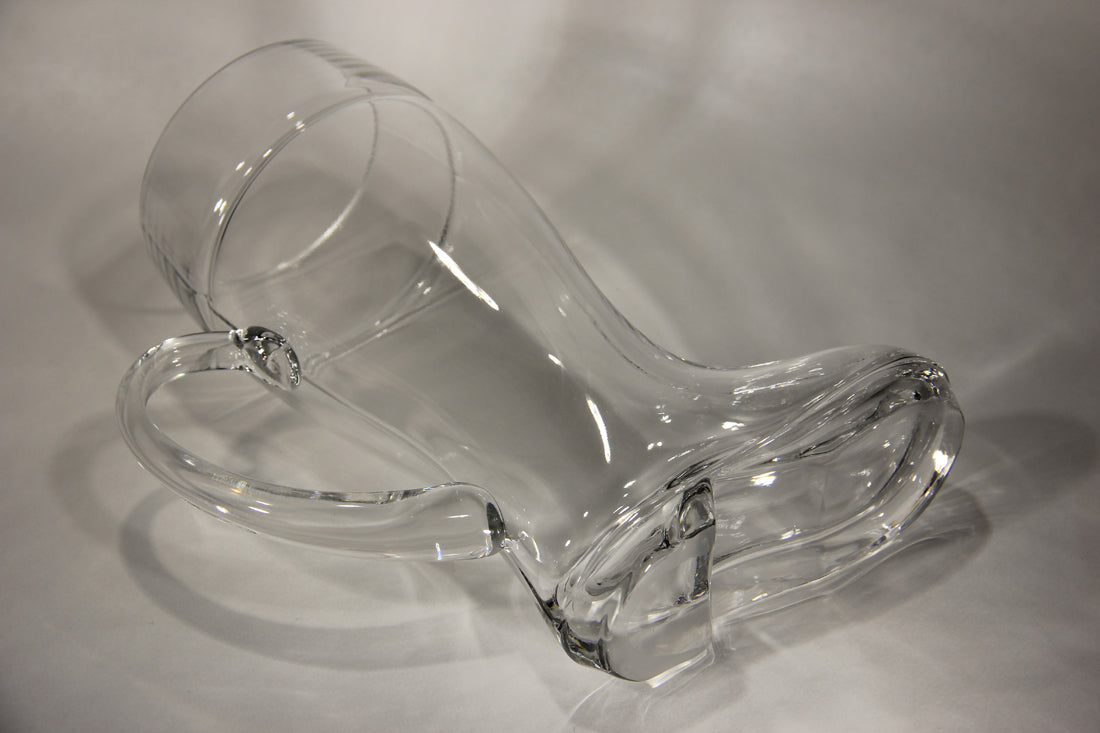Clear Boot Shaped Beer Glass With Handle Bar Man Cave L009525