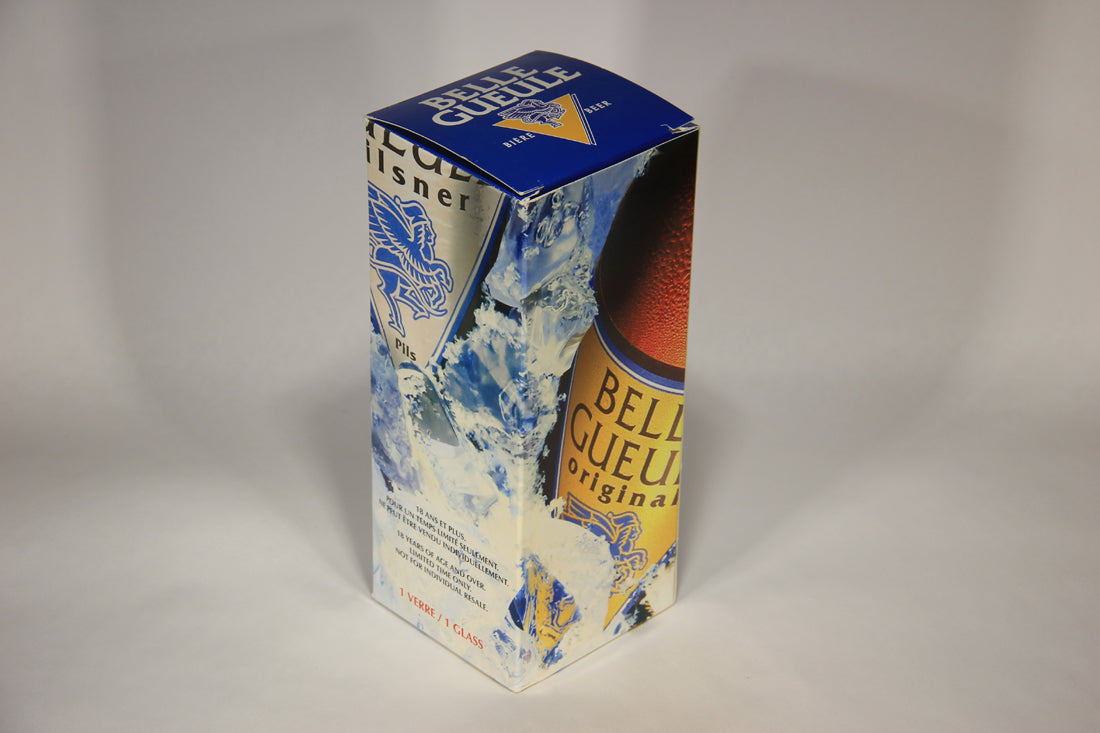 Belle Gueule Beer Pilsner Glass FR-ENG Box Canada Quebec L009597