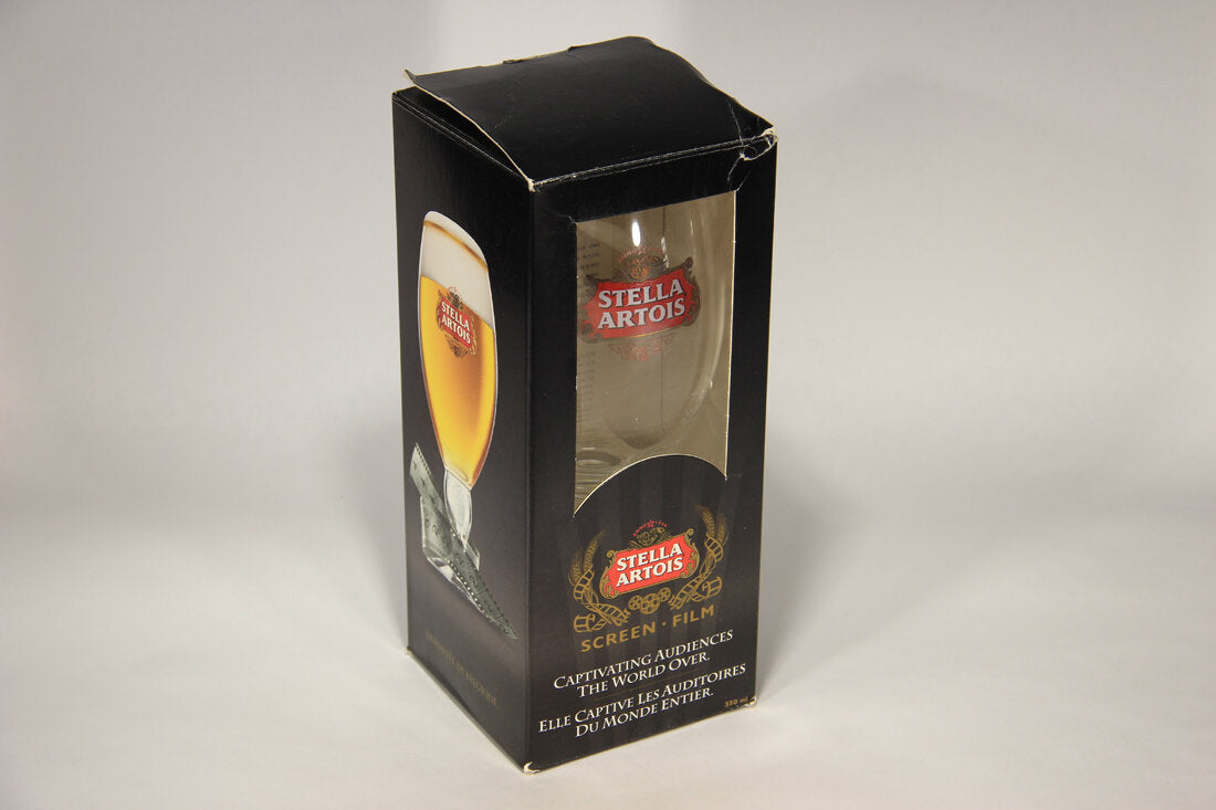 Stella Artois Screen Edition Boxed Beer Chalice Glass FR-ENG Box Belgium L009599