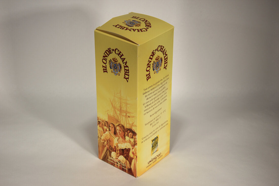 Blonde De Chambly Unibroue Beer Glass Boxed Canada Quebec French L009604