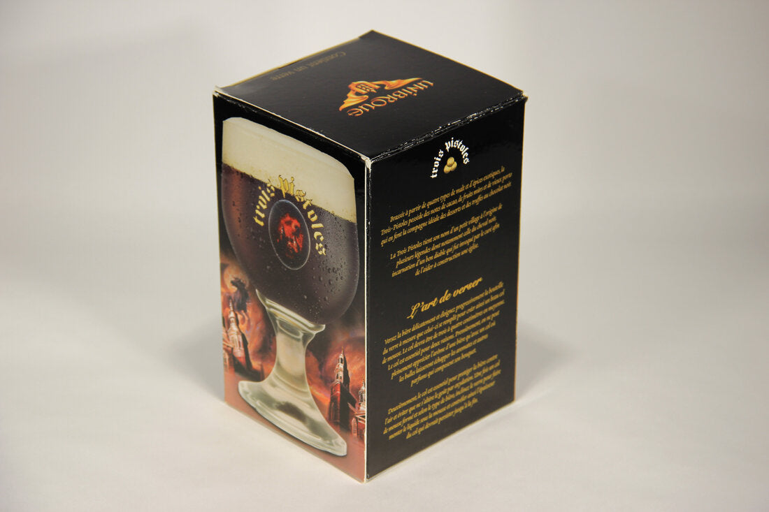 Trois Pistoles Unibroue Beer Chalice Glass Boxed Canada Quebec French Box L009609