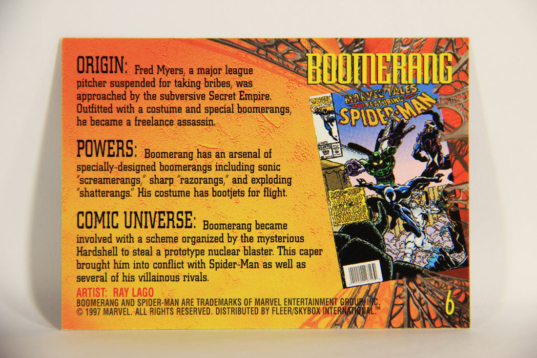 Spider-Man International 1997 Trading Card #6 Boomerang ENG L009640
