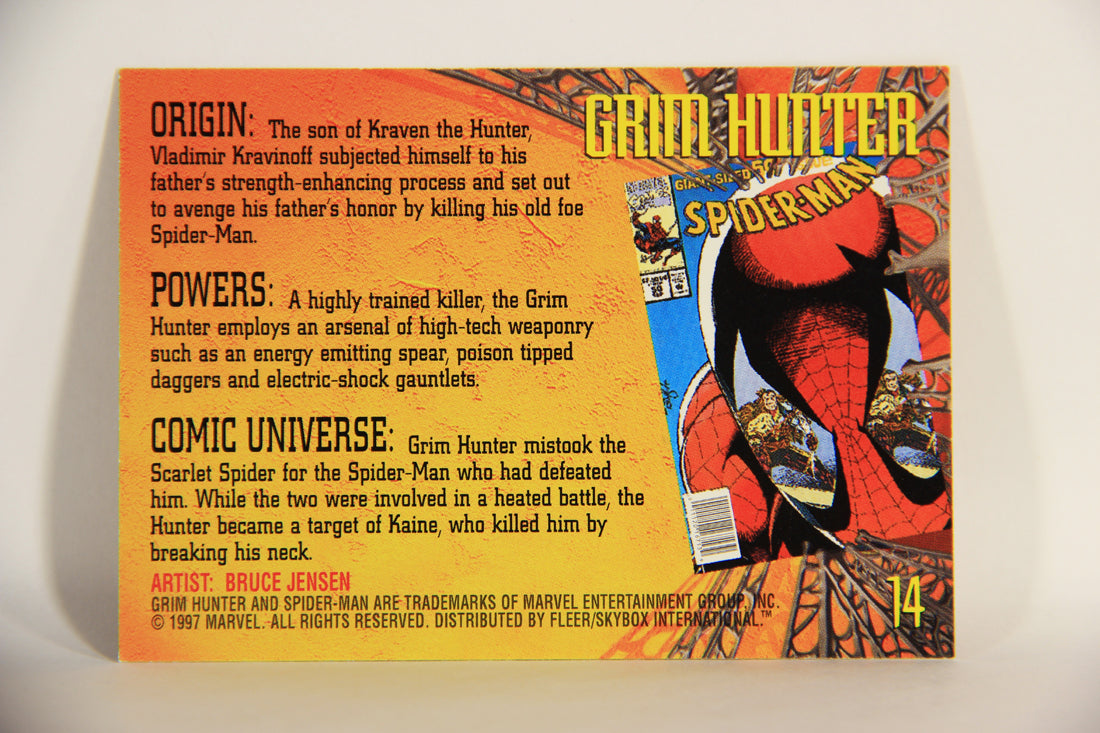 Spider-Man International 1997 Trading Card #14 Grim Hunter ENG L009648
