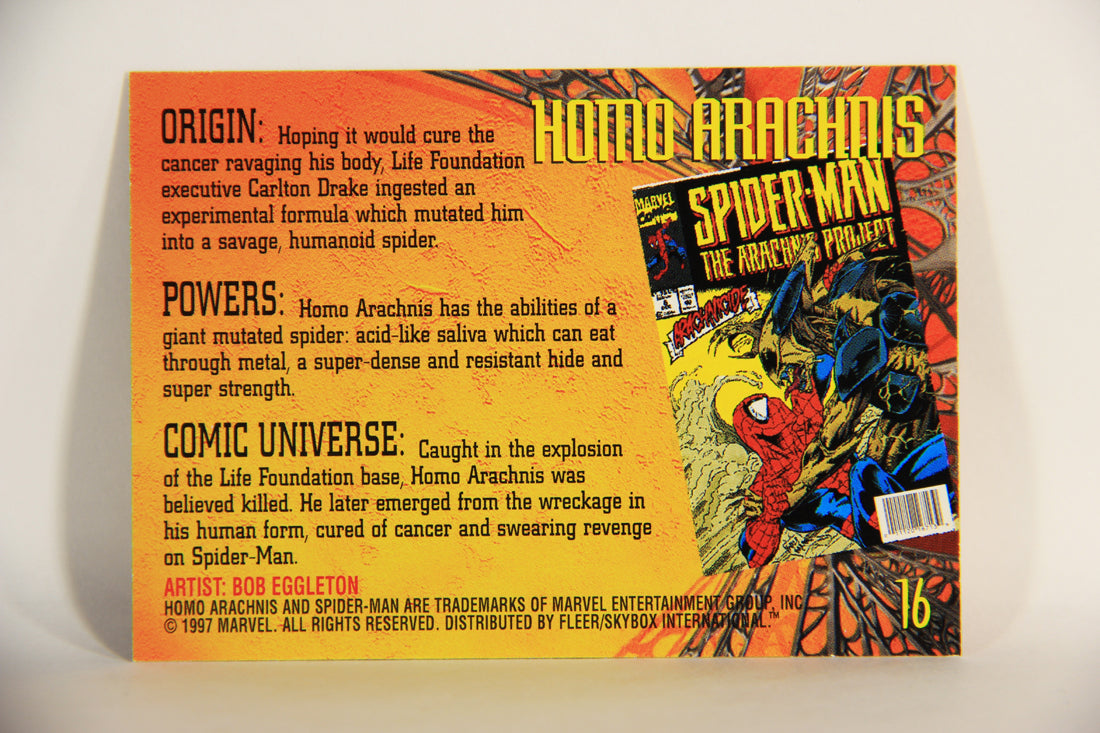 Spider-Man International 1997 Trading Card #16 Homo Arachnis ENG L009650