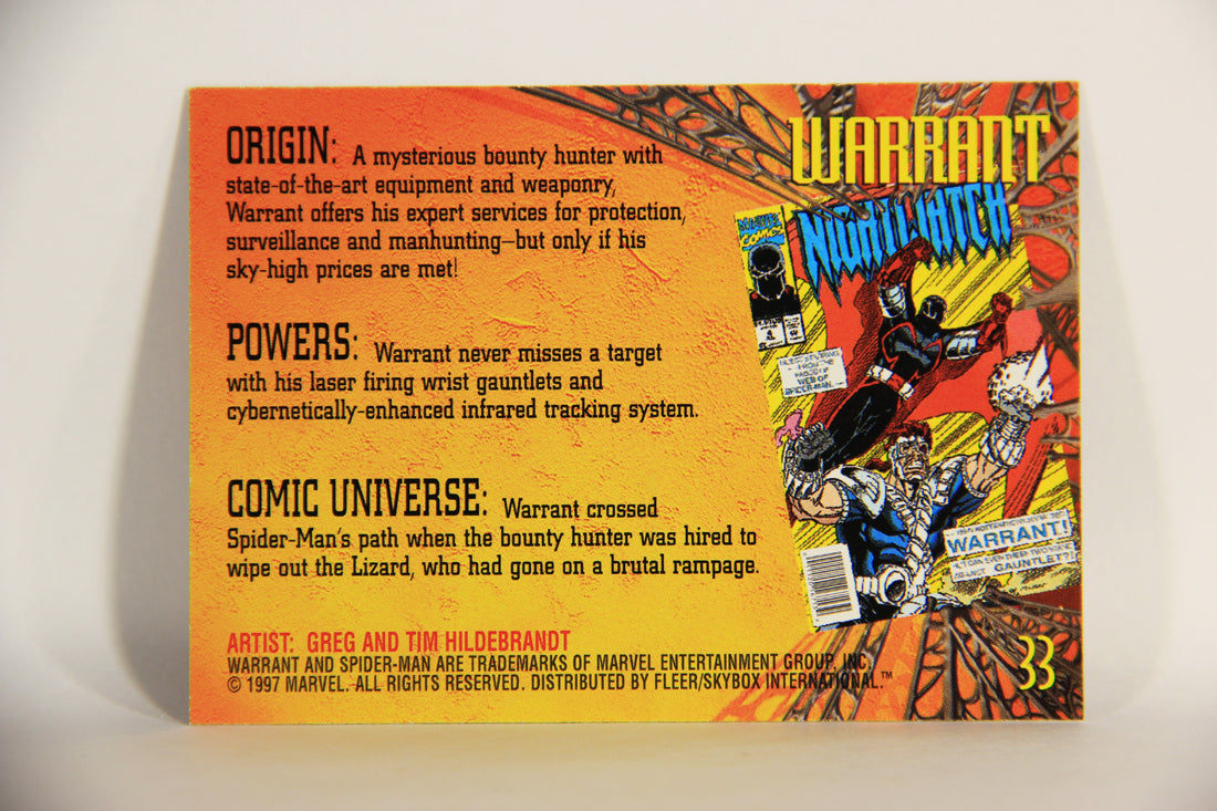 Spider-Man International 1997 Trading Card #33 Warrant ENG L009667